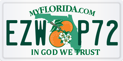 FL license plate EZWP72