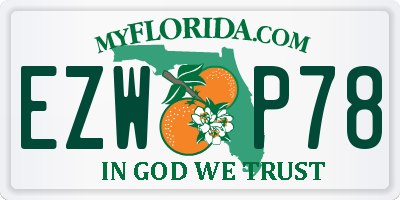 FL license plate EZWP78