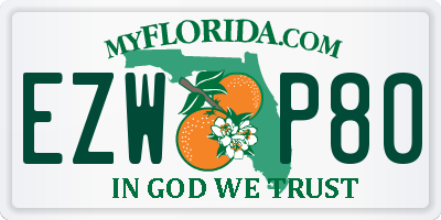 FL license plate EZWP80