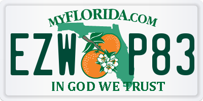 FL license plate EZWP83