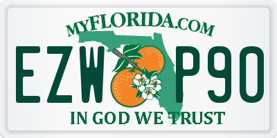 FL license plate EZWP90