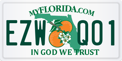 FL license plate EZWQ01