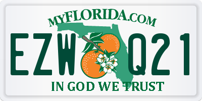 FL license plate EZWQ21