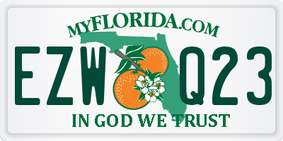 FL license plate EZWQ23