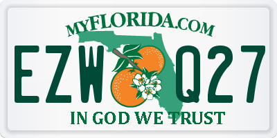 FL license plate EZWQ27