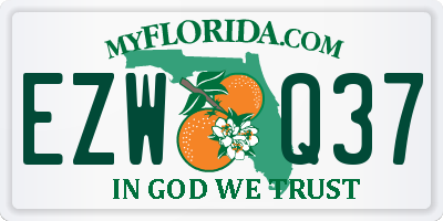 FL license plate EZWQ37