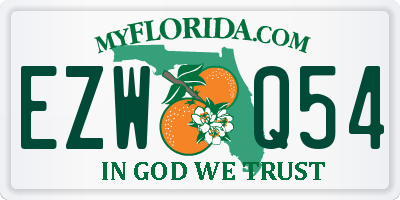 FL license plate EZWQ54