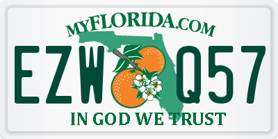 FL license plate EZWQ57