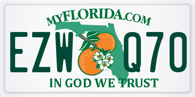 FL license plate EZWQ70