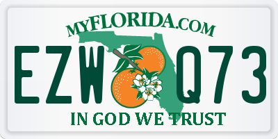 FL license plate EZWQ73