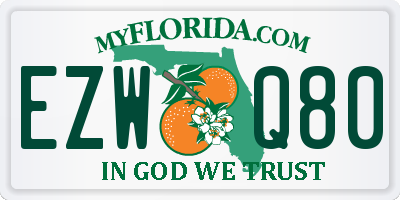 FL license plate EZWQ80