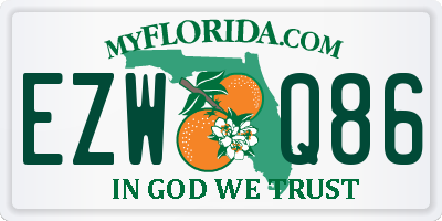 FL license plate EZWQ86