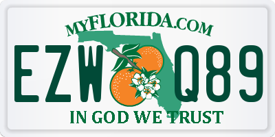 FL license plate EZWQ89