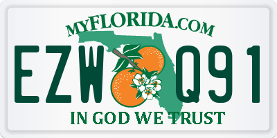 FL license plate EZWQ91