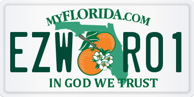 FL license plate EZWR01