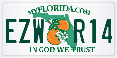 FL license plate EZWR14