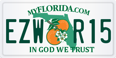 FL license plate EZWR15