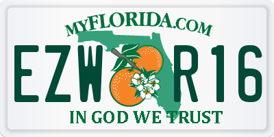 FL license plate EZWR16