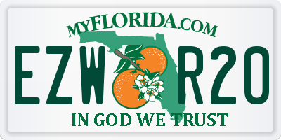 FL license plate EZWR20