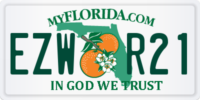 FL license plate EZWR21