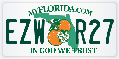 FL license plate EZWR27