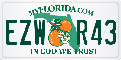 FL license plate EZWR43