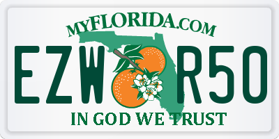 FL license plate EZWR50