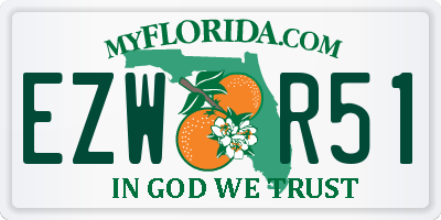 FL license plate EZWR51