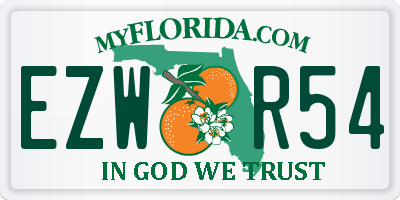 FL license plate EZWR54