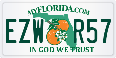 FL license plate EZWR57