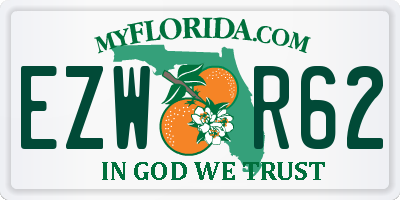 FL license plate EZWR62