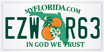 FL license plate EZWR63