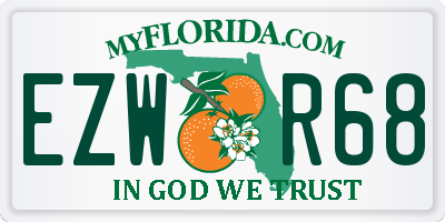 FL license plate EZWR68