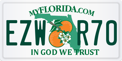 FL license plate EZWR70