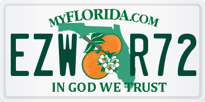 FL license plate EZWR72