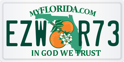 FL license plate EZWR73