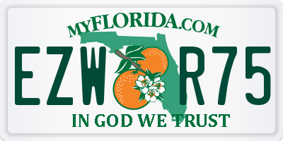 FL license plate EZWR75