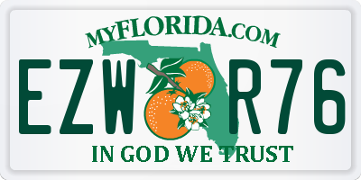 FL license plate EZWR76