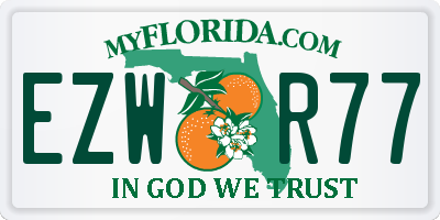 FL license plate EZWR77