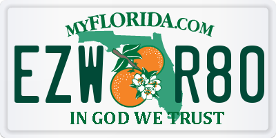 FL license plate EZWR80