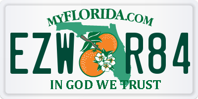 FL license plate EZWR84