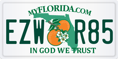 FL license plate EZWR85