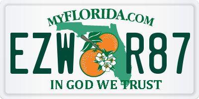 FL license plate EZWR87