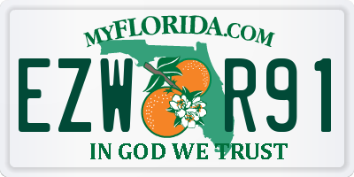 FL license plate EZWR91