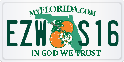 FL license plate EZWS16