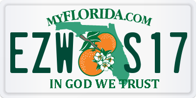 FL license plate EZWS17