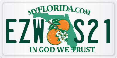 FL license plate EZWS21