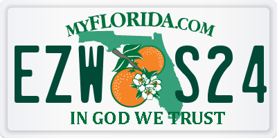 FL license plate EZWS24