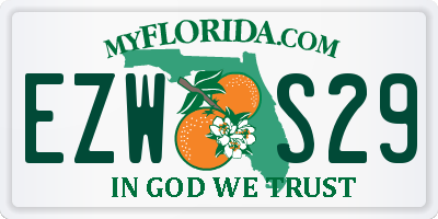 FL license plate EZWS29