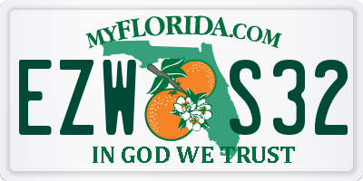 FL license plate EZWS32